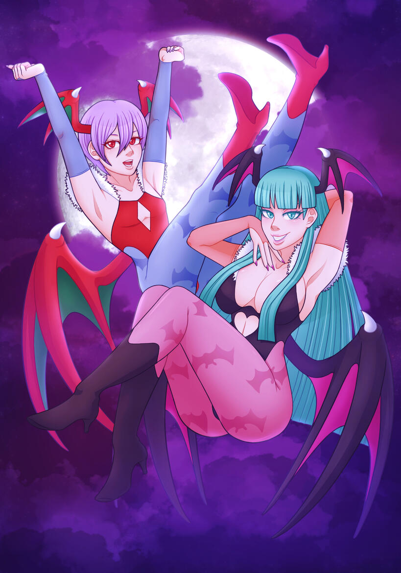 Morrigan & Lilith, Darkstalkers Morrigan & Lilith, Darkstalkers