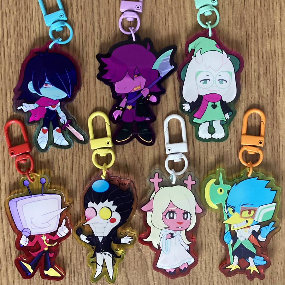 Deltarune Coloured Acrylic Keychains Deltarune Coloured Acrylic Keychains
